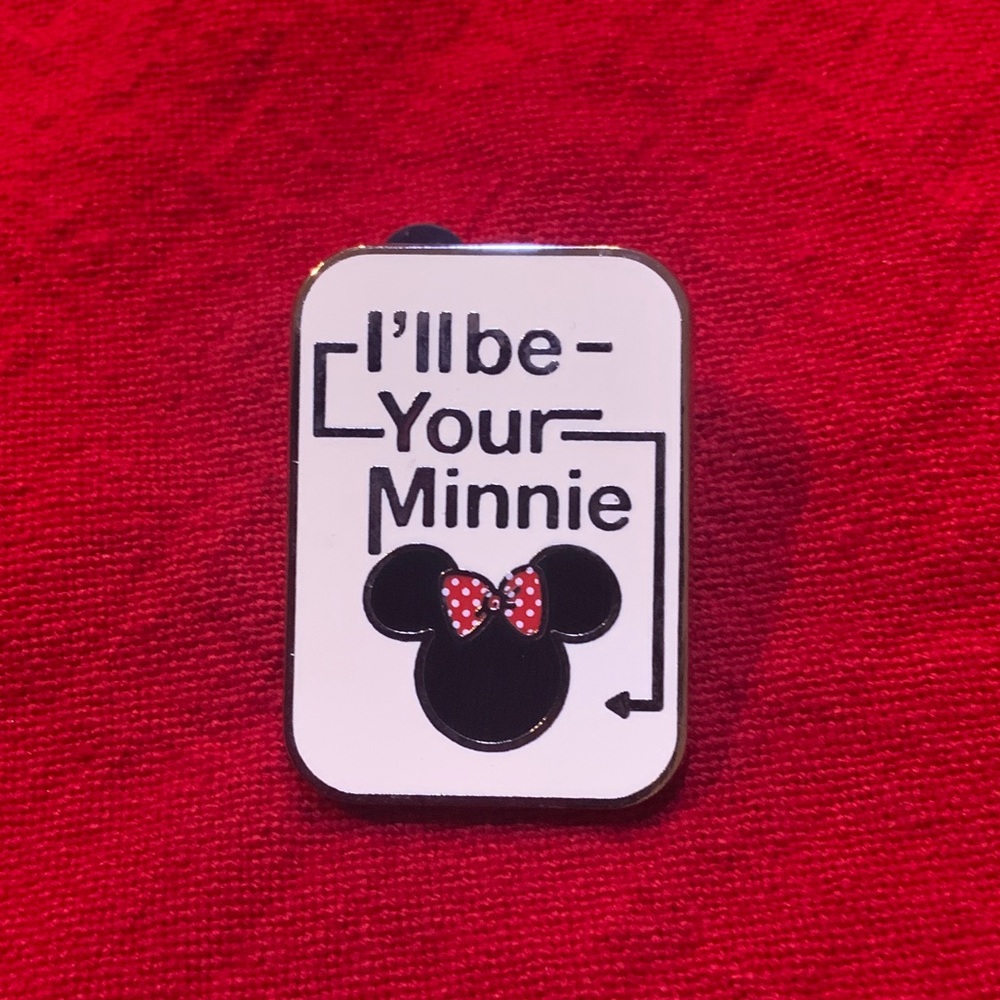 Disney "I'll Be Your Minnie" trading pin 2014 Disney Black and Red Minnie Pin